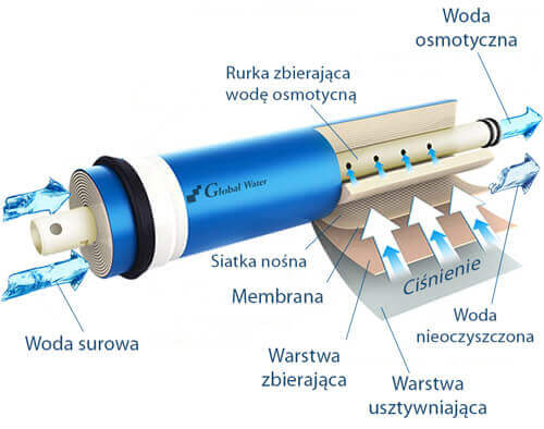 membrana osmotyczna schemat działania
